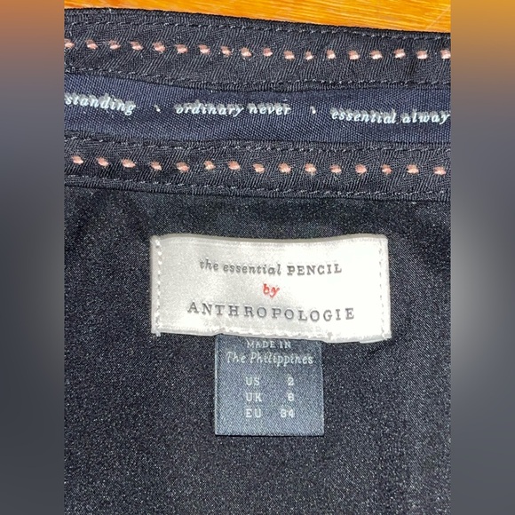 By Anthropologie the essential pencil skirt size 2 career minimalist black work - Picture 6 of 13